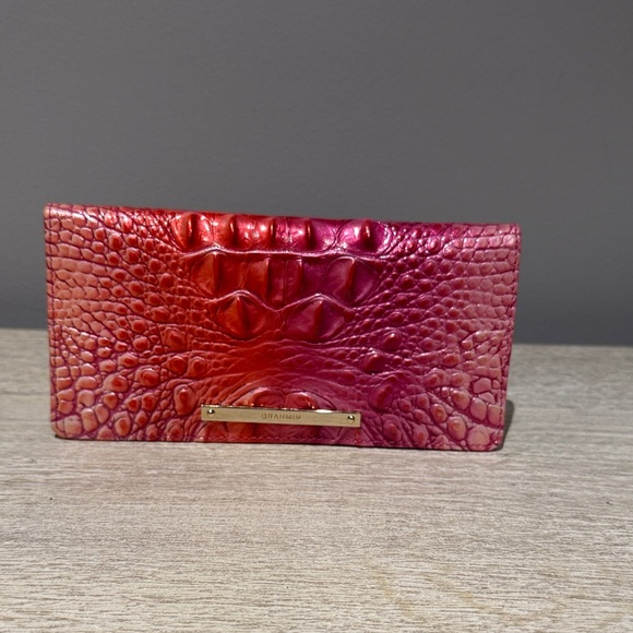 Brahmin Cupid Ombre Melbourne Ady Wallet Crocodile Embossed New rare!